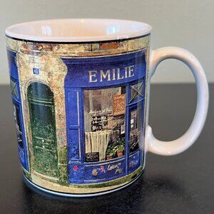 SAKURA French STOREFRONTS Stoneware Mug with Art by Chiu Tak Hak ~ Paris, France